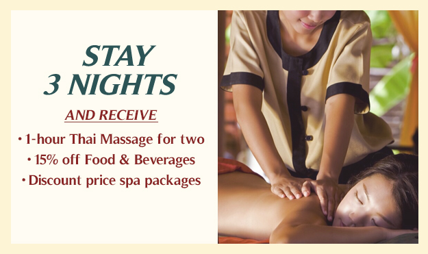 Stay 3 nights and receive free one-hour foot massage for two