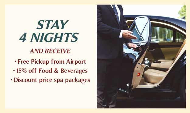 Stay 4 nights and receive free one-way airport transfer